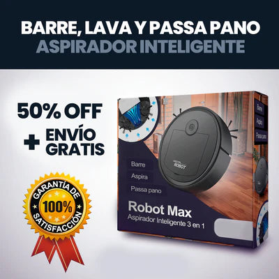 Robot Aspirador Inteligente 3 en 1 MaxClean [LIMPIA TODO]