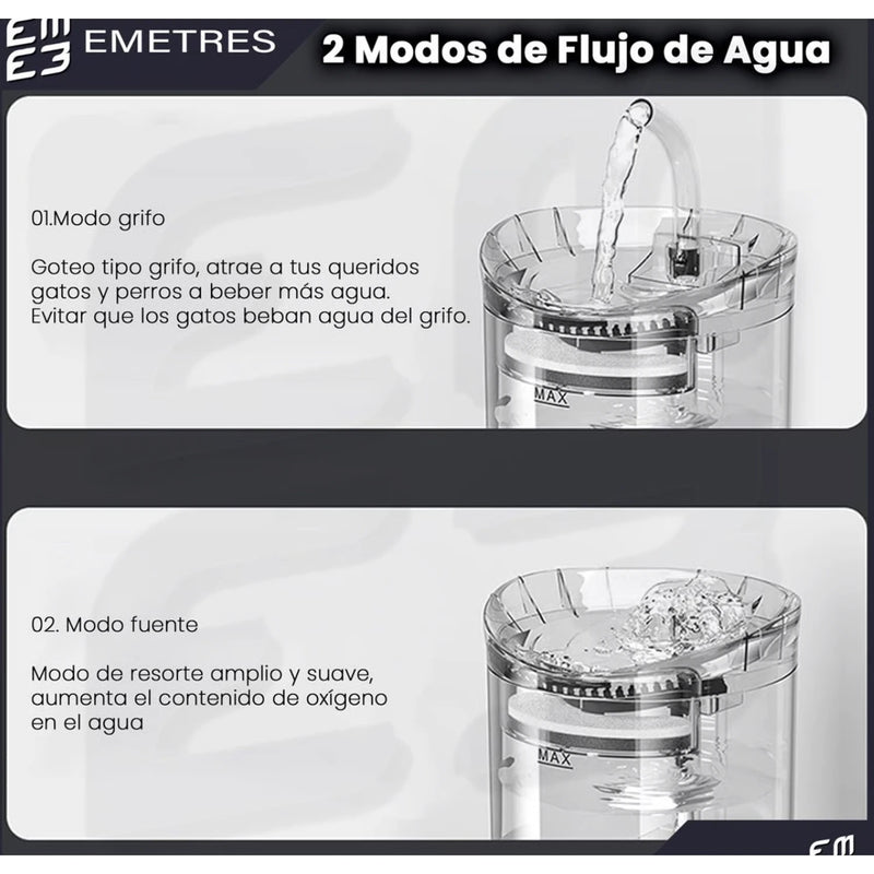 COMBO: Bebedero fuente 2 en 1 + Cepillo masajeador 3 en 1